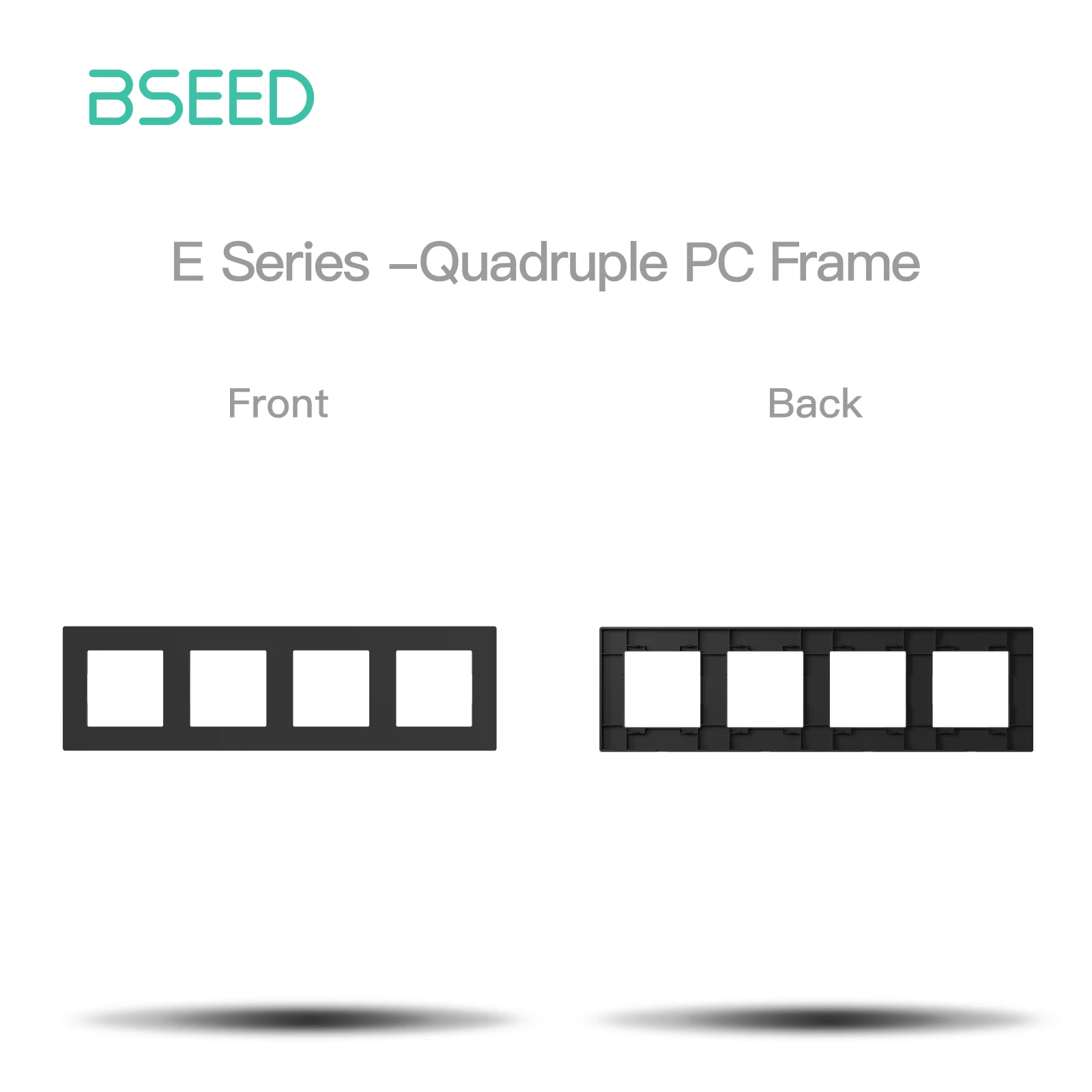 BSEED Zigbee Klik Lichtschakelaar Deel 1/2/3/4Gang 2Way Schakelaar Functie DIY Deel EU Smart Socket Outlets Plastic Frame Zwarte Kleur