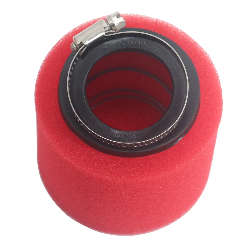 Black and Red Foam Air Filter 35mm 38mm 42mm 45mm 48mm Sponge Cleaner Moped Scooter Dirt Pit Bike Motorcycle