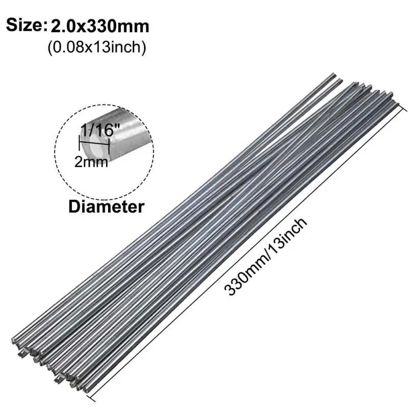 30pcs~10PcsLow Temperature Easy Melt Aluminum Universal Silver Welding Rod Cored Wire Rod Solder No Need Solder Powder Weld Bar