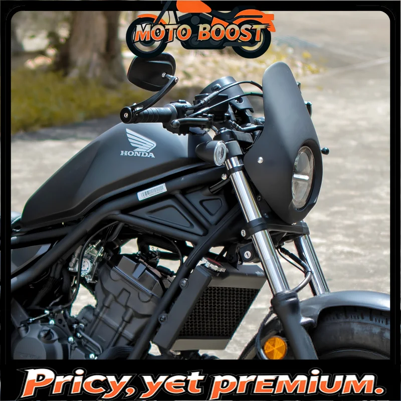 Motorcycle Modified Special Low Handlebar Flat Handlebar Directional Handlebar with Rearview Mirror for Rebel CM300