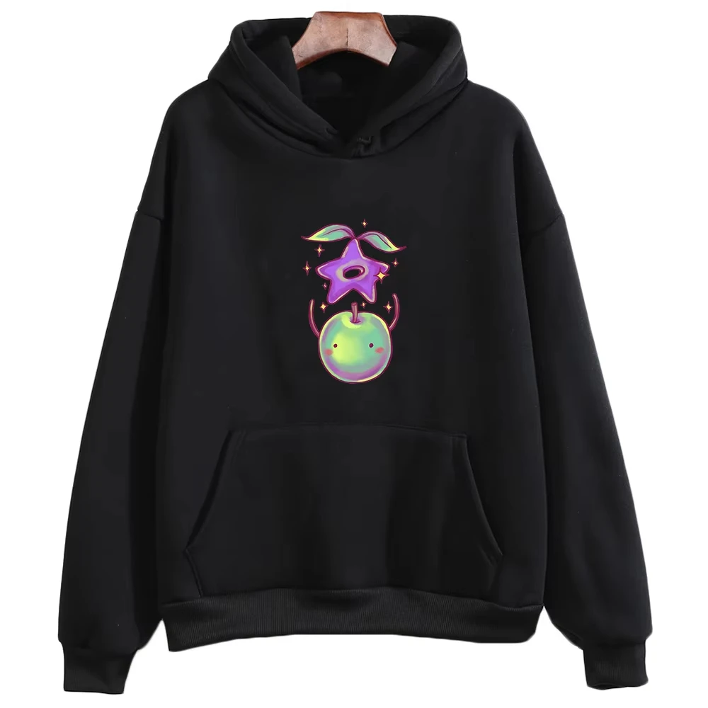 Stardew Valley Junimo Pattern Hoody Women Fashion Long‑sleeve Sweatshirts Cute Cartoon Graphic Hoodie Casual Street Pullover Top