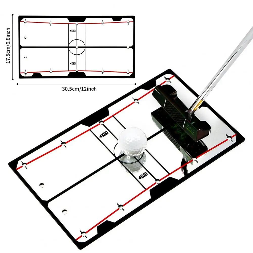 Golf Putting Mirror Alignment Training Golf Putter Balancer Straight Practice Eye Line Golf Putter Trainer Golf Practice Mirror