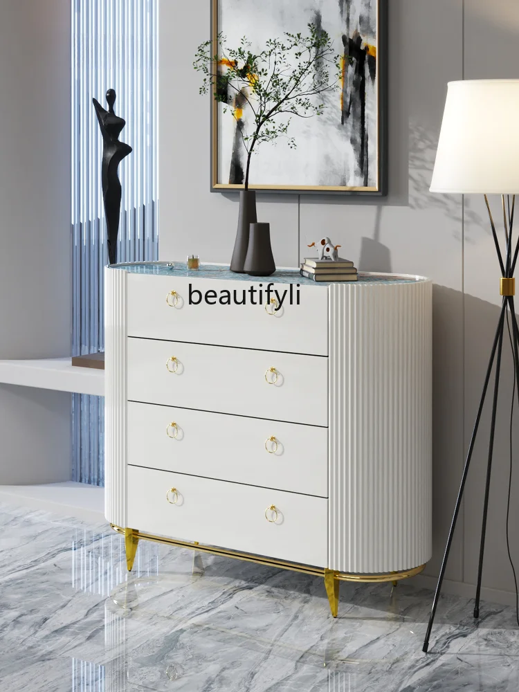 Light Luxury Chest of Drawers Combination Modern Simple Home Living Room Master Bedroom Storage Organizer Side Cabinet