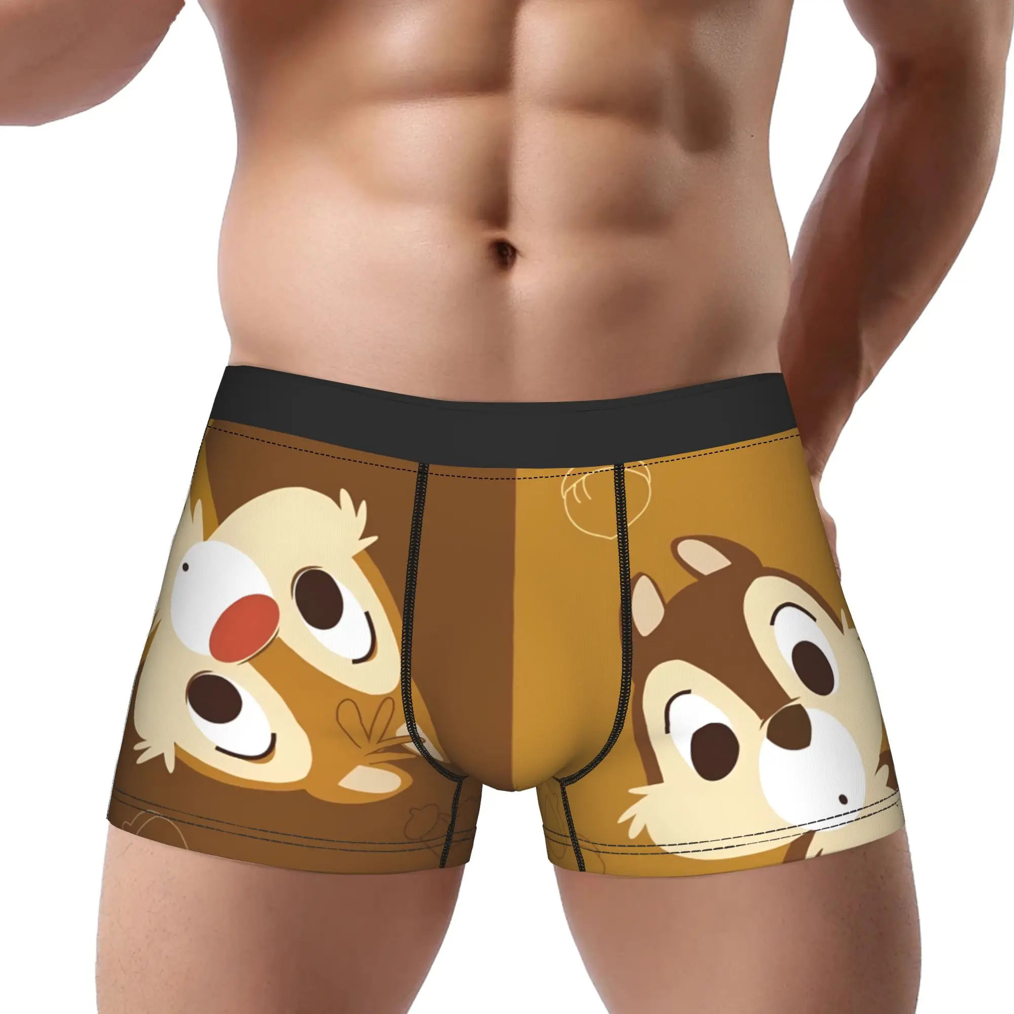 

Боксеры Disney с изображением белок Чипа и Дейла, мужские трусы, мужское нижнее белье, шорты с принтом, боксеры-брифы