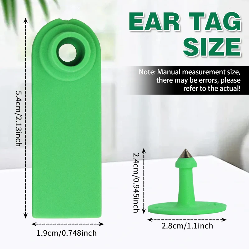 100 Buah Label Telinga Kambing Domba Tanpa Kata-kata 5 Warna Anting Penanda Ternak Pertanian Plastik Peralatan Identifikasi Hewan Sapi Babi