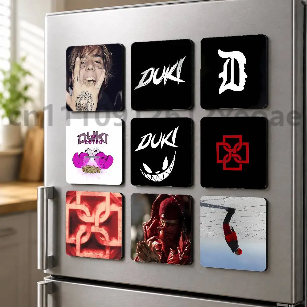 D-Duki Creative Square Fridge Magnet Cartoon PVC Refrigerator Decor Gift for Home Office