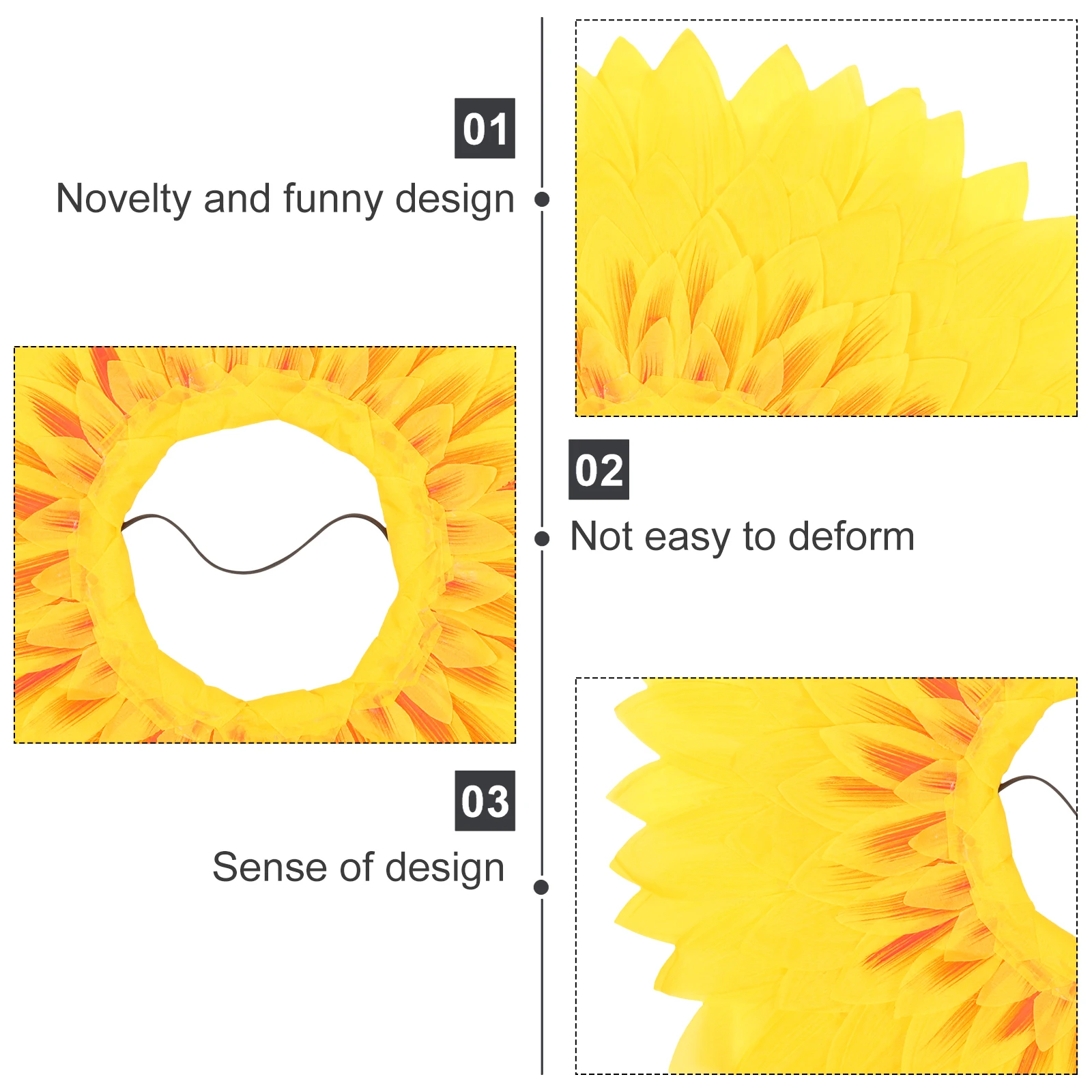 

Sunflower Headgear Yellow Decor Accessory for Party Supplies Kids Game Props Sundlower Hair Costume Wreath Accessories Novelty