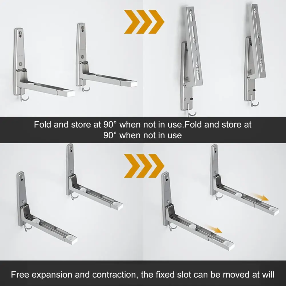 Storage Rack Wall Mounted Microwave Oven Rack Stainless Steel Electrical Oven Stand Strong Load-bearing Wall Support Bracket