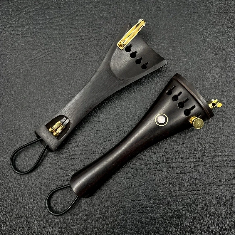 4/4 Tailpieces 1pcs Violin parts Fiddle, jujube wood/ebony wood/rosewood Tail Piece With Fine Tuners+Nylon Tailgut Tailcord