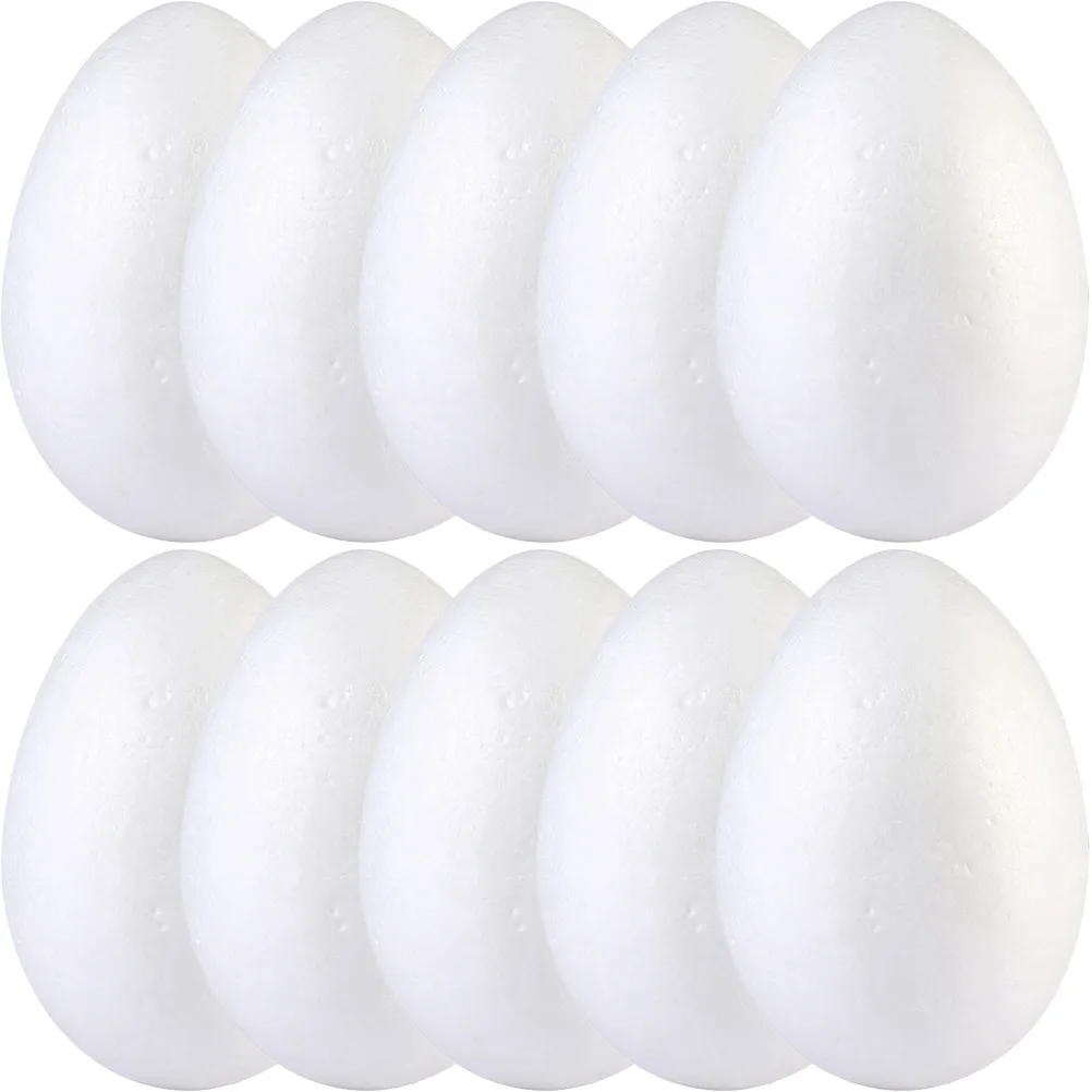 

10 шт. пасхальных яиц из пенопласта, неокрашенные, для поделок, заготовки для росписи, для детского творчества, пасхального декора, украшения для вечеринок