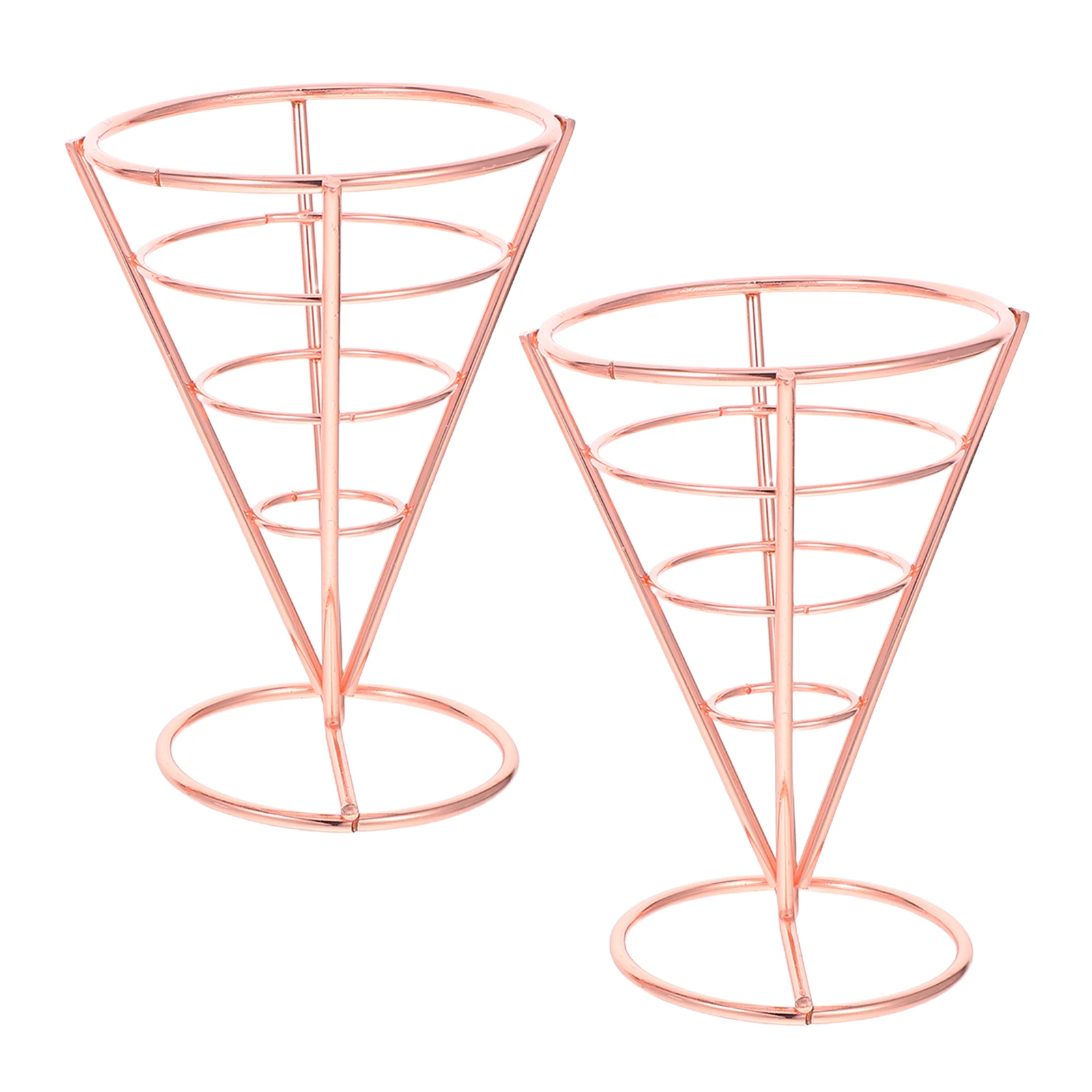 

2 Pcs French Fry Holder Fries Basket Cutlery Chips Fried Chicken Display Snack Holders