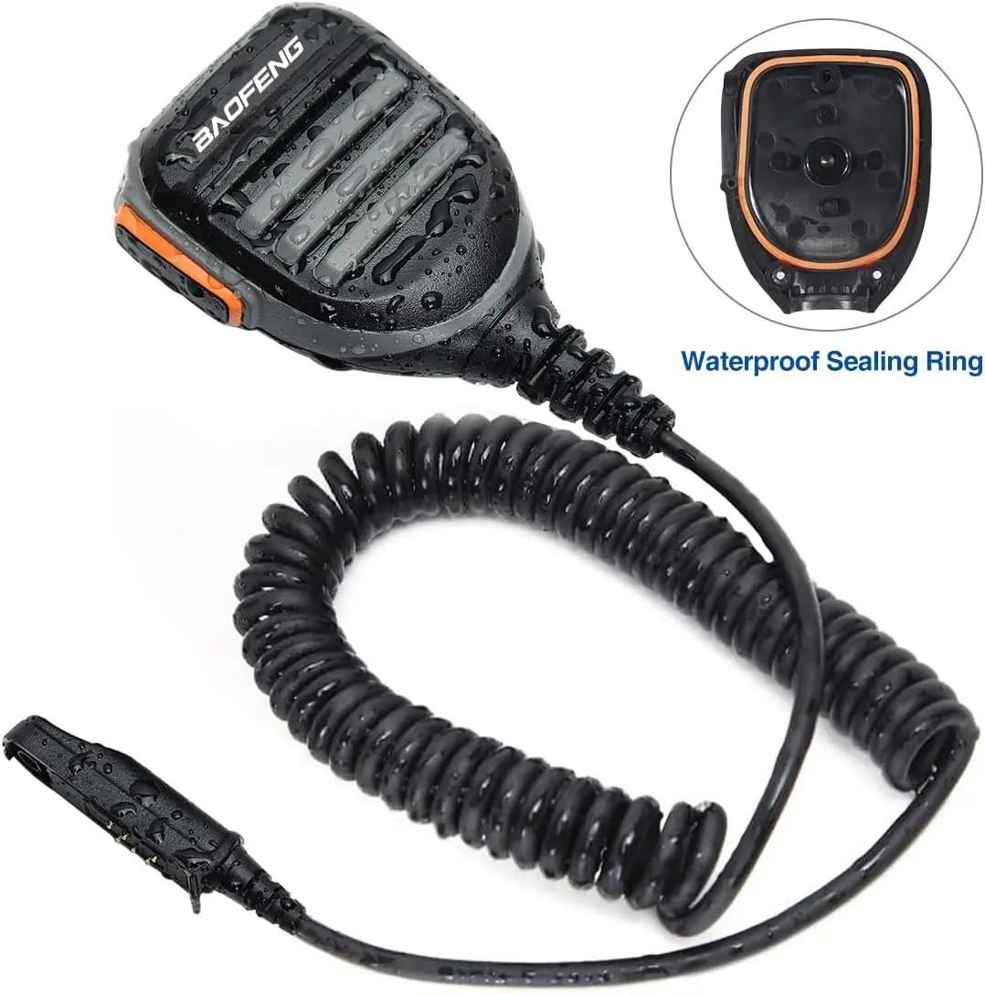 New Baofeng Microphone Speaker 2-pin K Head WaterProof Head  for UV-5R K5PLUS 5RH UV-9R QUANSHENG UVK6 Two Way Radio