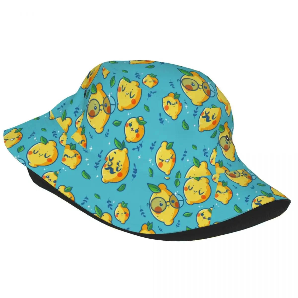 Funny Lemon Faces Unisex Bucket Hat Personalized Summer Beach Sun Summer Citrus Fruit Hats