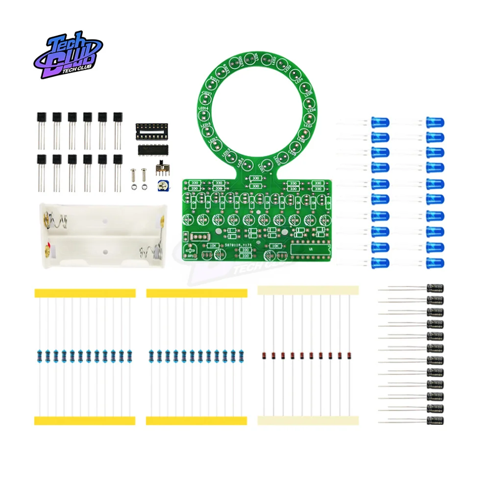 D4017 Ring Shaped Gradient LED Water Lamp DIY Electronic Kit Welding and Manufacturing Parts for DIY  Electronic Component  Kit