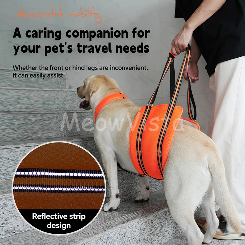 Anti‑Loosening Dog Hind Leg Lift Harness Breathable Padded Pet Walking Assist Sling for Old Injured Disabled Medium Large Dogs