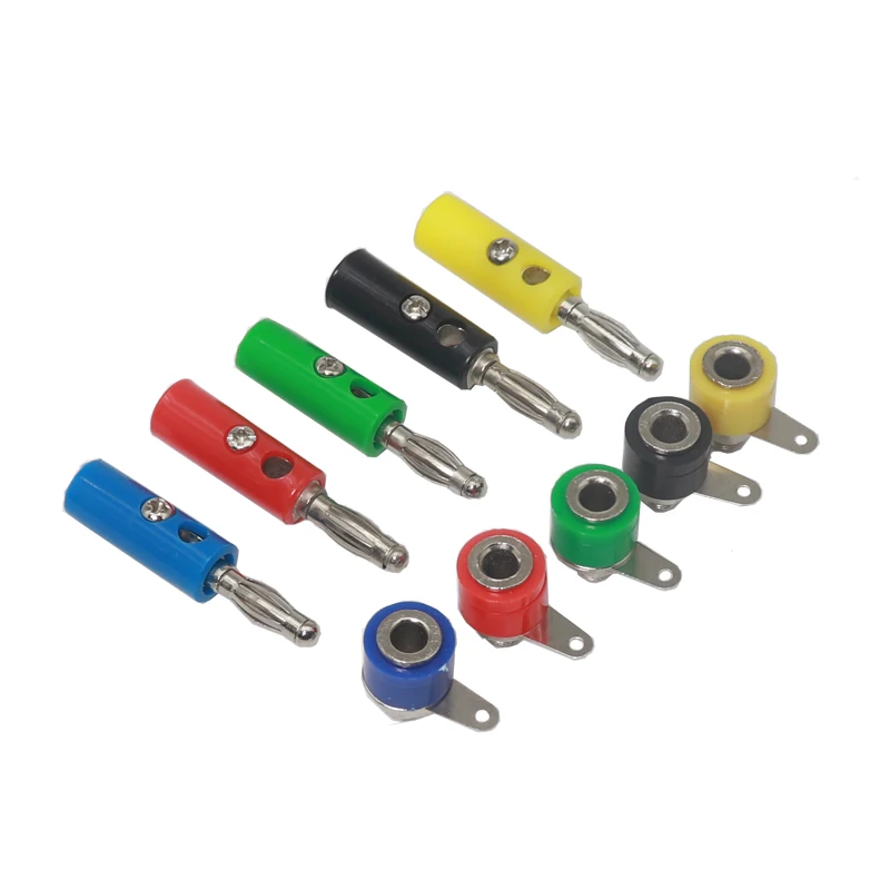 【10-1PCS】Adapter Dur 4mm Banana Socket Binding Post Test Connector Kit DIY Nut Panel Mount able Secure Connection Electronics