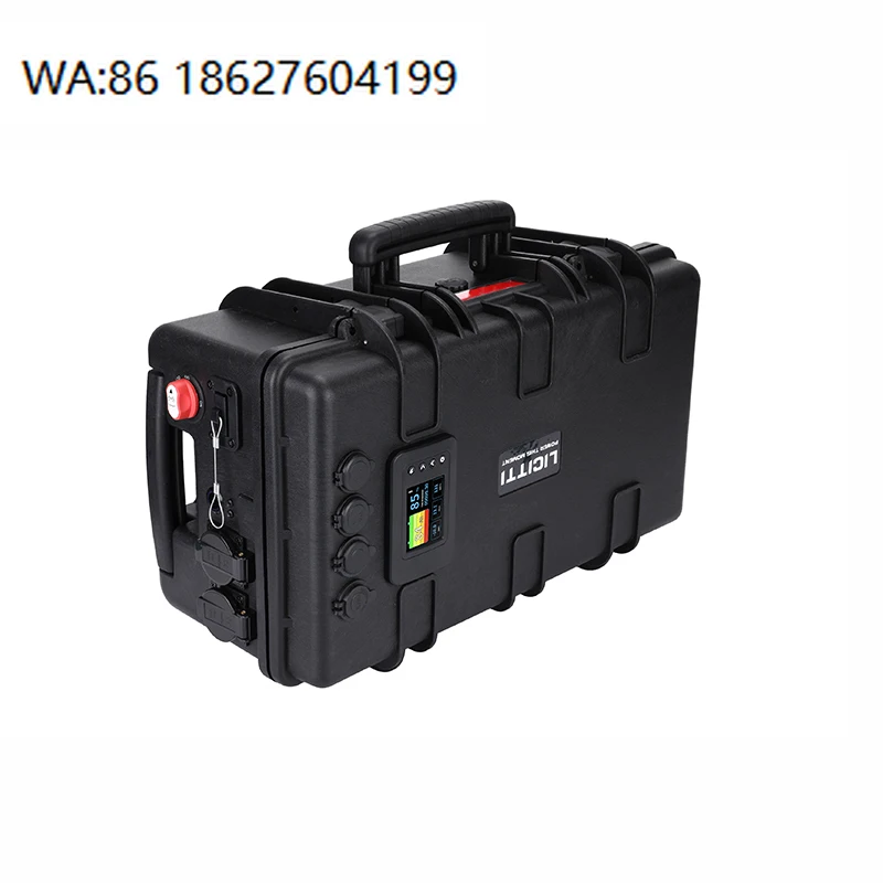 

700W-2000W Portable LiFePO4 Solar Power Station Trolley Design RV Boat Marine Outdoor Emergency Backup Generator