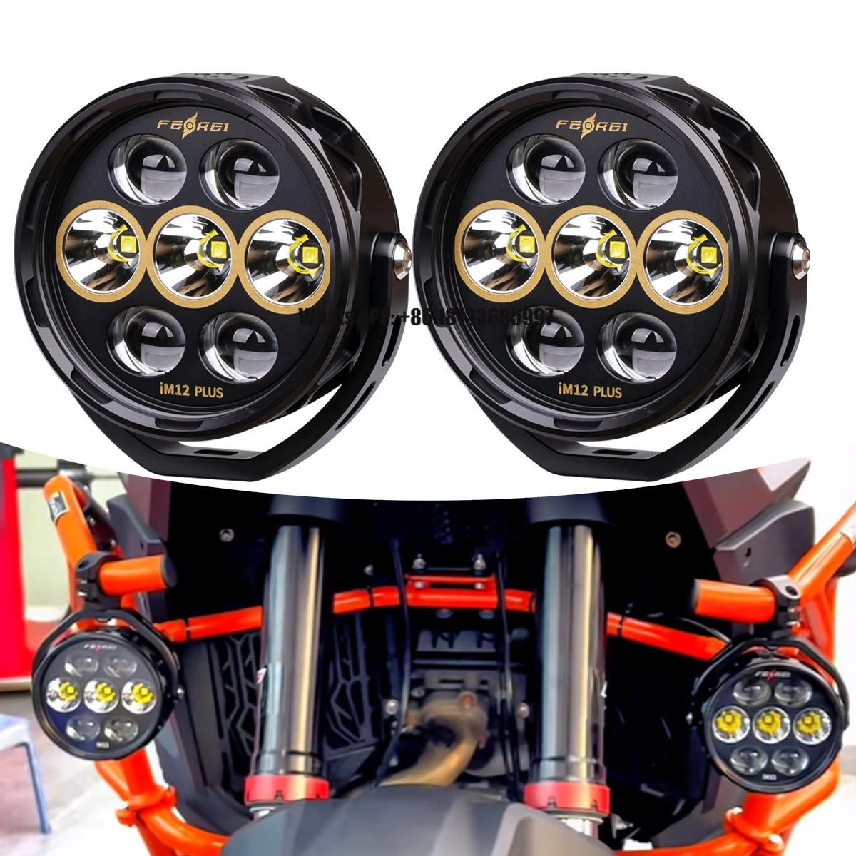 

Ferei 120W High-Power Front LED Fog Lights 11800 Lumens IPX8 Waterproof 4 Lenses Best Spotlight for