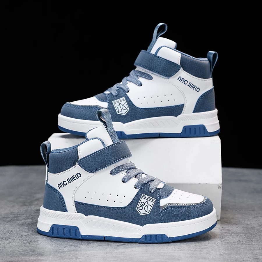 

Autumn PU Leather Boys Sneaker Children Shoes New Basketball Luxury Design Kids High Top Sneaker Casual Tennis Boy Shoes