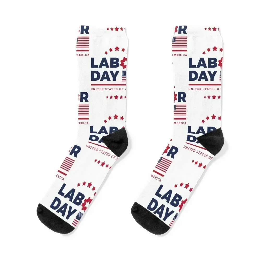 

Labor Day Celebration With USA Flag Socks soccer anti-slip cycling custom anti slip football Girl'S Socks Men's