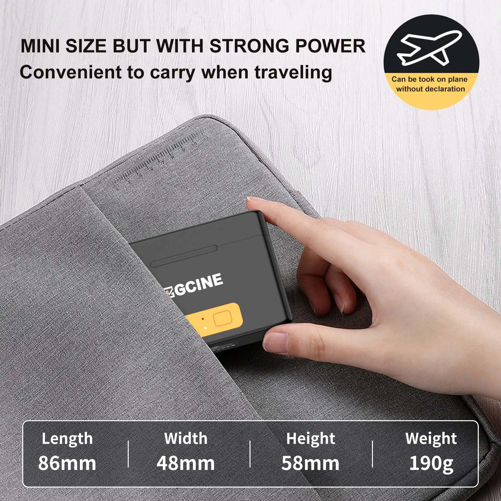ZGCINE-Mini cargador inteligente para GoPro 10 9, caja de carga, 5200mAh, Banco de energía, lector de tarjetas TF, caja de almacenamiento de batería