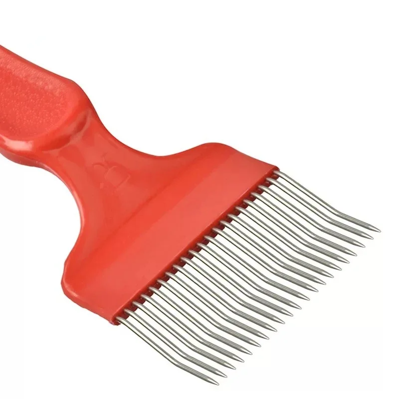 21 Pin Stainless Steel Tines Comb Uncapping Fork Scratcher Two-color Cut Honey Bee Beekeeping Tools