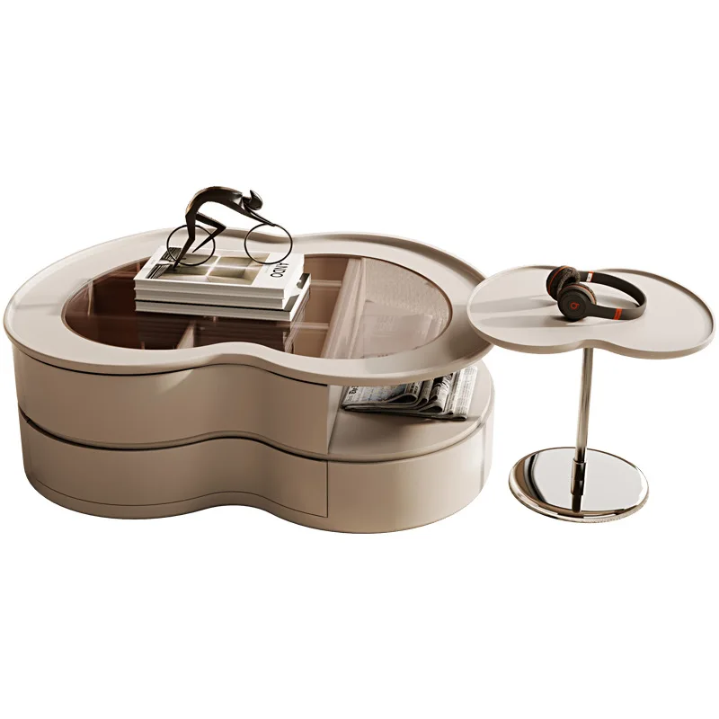 

slab coffee table size combination creative TV cabinet living room home exquisite apple edge table combination