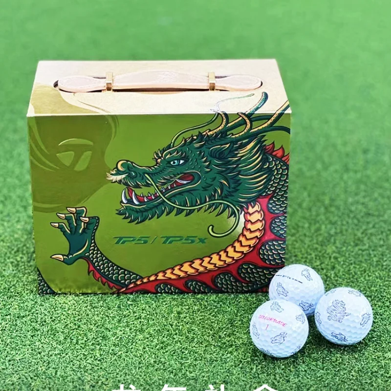 Golf new men's and women's TP5 five-layer limited edition Year of the Dragon gift box ball