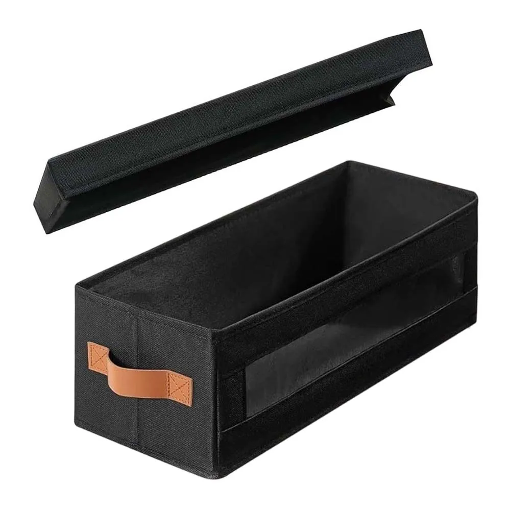 

Коробка для хранения CD-дисков из ткани Оксфорд, складная, штабелируемая, с прозрачным окном и пылезащитной крышкой для организации хранения медиа-материалов