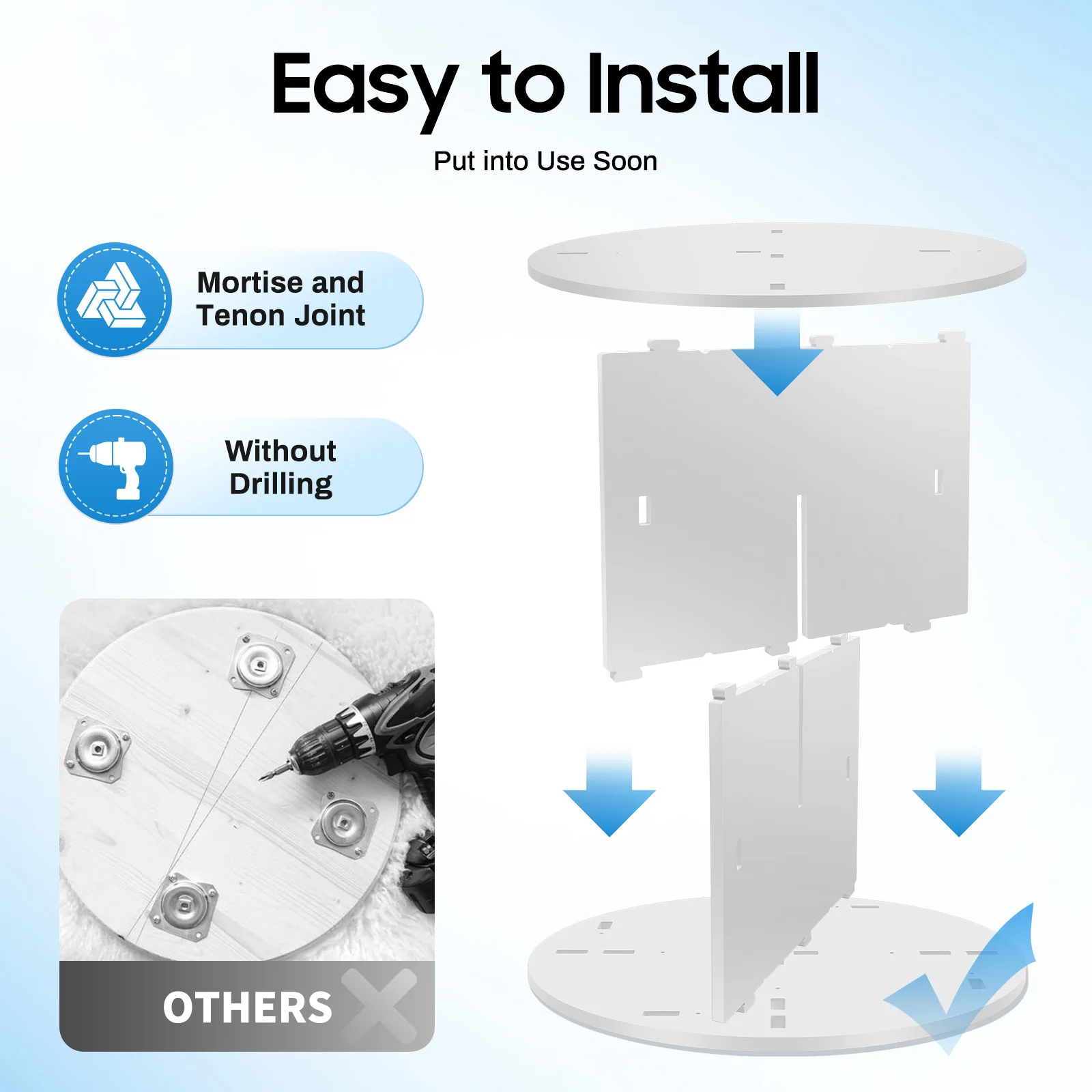 4-уровневая вращающаяся книжная полка, несущая способность 132,3 фунта, регулируемая конструкция для спальни, гостиной, детского кабинета, игровой комнаты, офиса