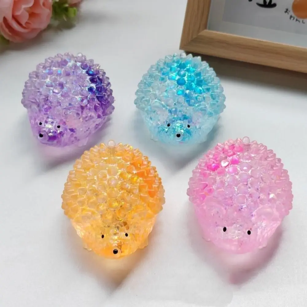 Creative Soft TPR Maltose Pinch Sequins Elastic Squeezing Colored Rabbit Super Soft Hedgehog Slow Rebound Xmas Gift