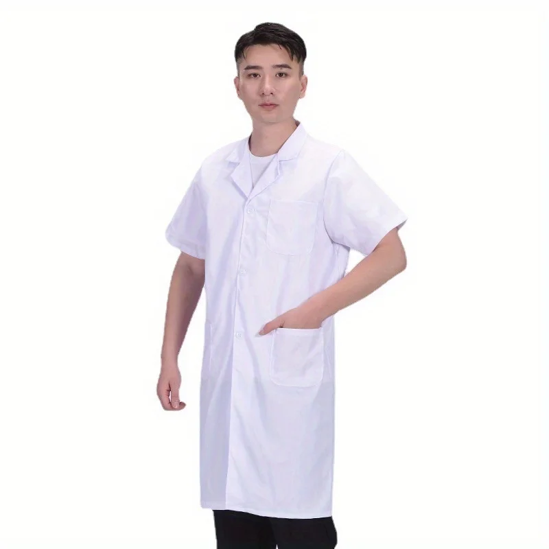 Long Sleeve White Lab Coats Multi-Purpose Workwear for Doctors Labs Food Factories Beauty Salons Hospitals Pharmacies