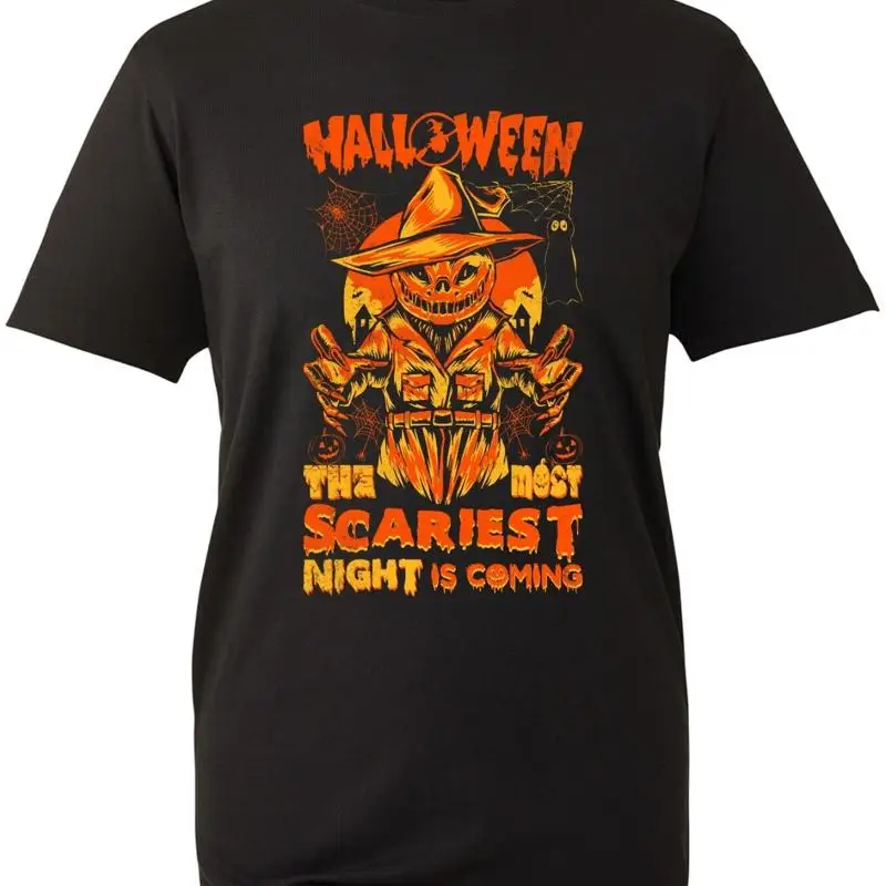 

Halloween T Shirt The Most Scariest Night Is Coming Horror Character Scary Tops