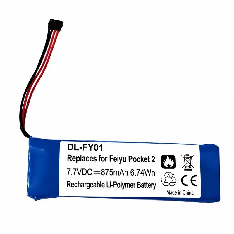 for Feiyu Pocket 2S Gimbal Camera Battery Replacement High Capacity Rechargeable Li-ion Power Pack for Handheld Stabilizer