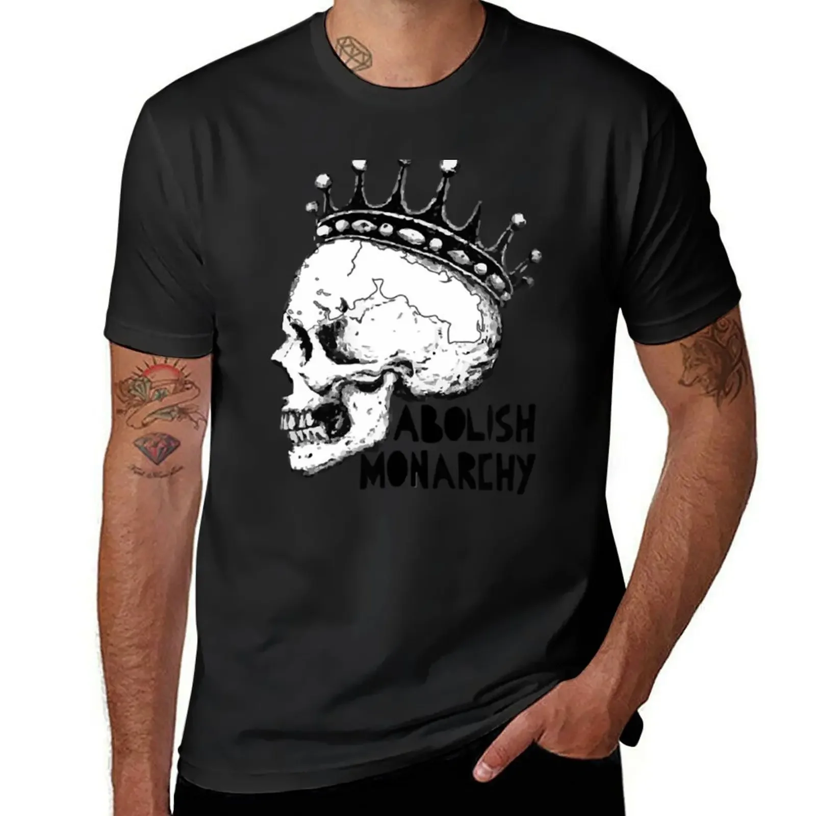 Anti Monarchy T-Shirt summer clothes cheap stuff street wear sublime plain black t shirts men