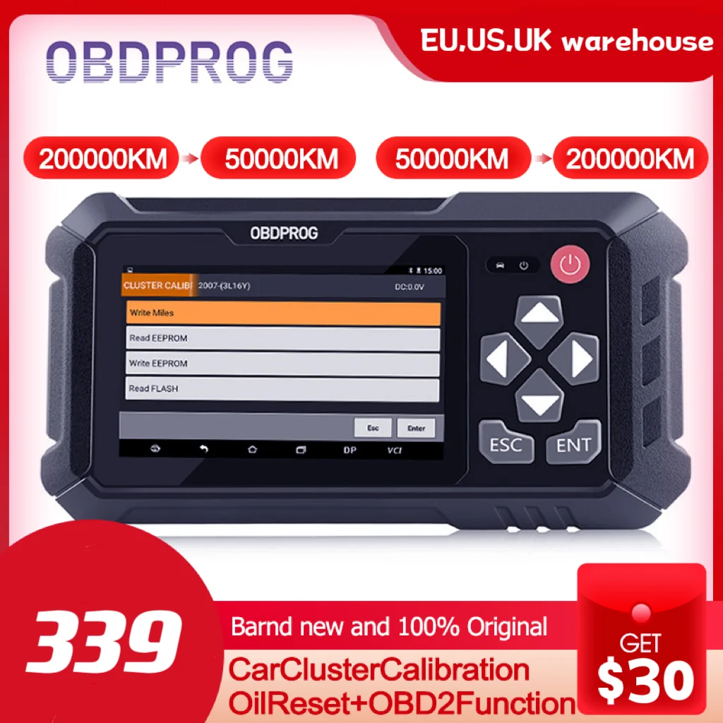 OBDPROG M500 자동차 클러스터 교정 도구, OBD2 진단 오일 리셋 장비 조정 도구, 코드 리더, 자동차 스캐너