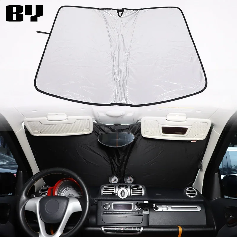 For Mercedes-Benz Smart Fortwo 451 453 2009-2021 Car Front Glass UV Protection Sunshade Sun Shade accessories