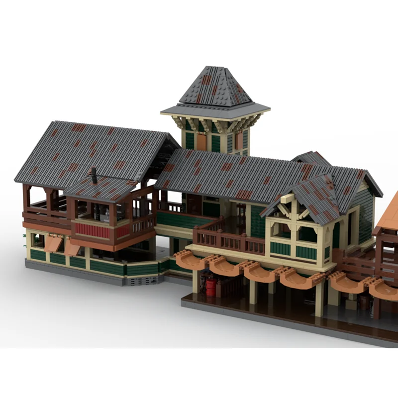 Cidade rua vista modelo moc blocos de construção selva navio cruzeiro casa modelo tecnologia tijolo diy brinquedo construção presentes do feriado