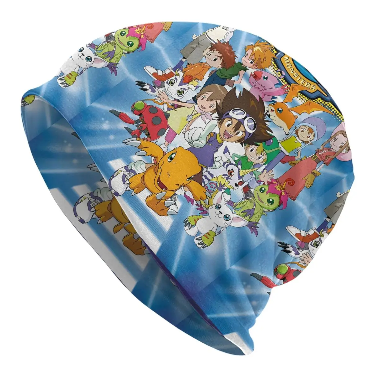Berretto da uomo slouchy Beanie Digital Monster Digimon Abiti Autunno Inverno Caldo cofano Cappelli lavorati a maglia