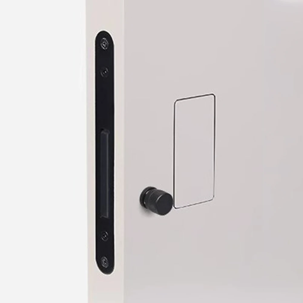 1 Set Invisible Silent Flat Door Lock Zinc Alloy Concealed Cylinder For Bedroom Bathroom Interior Privacy Hardware