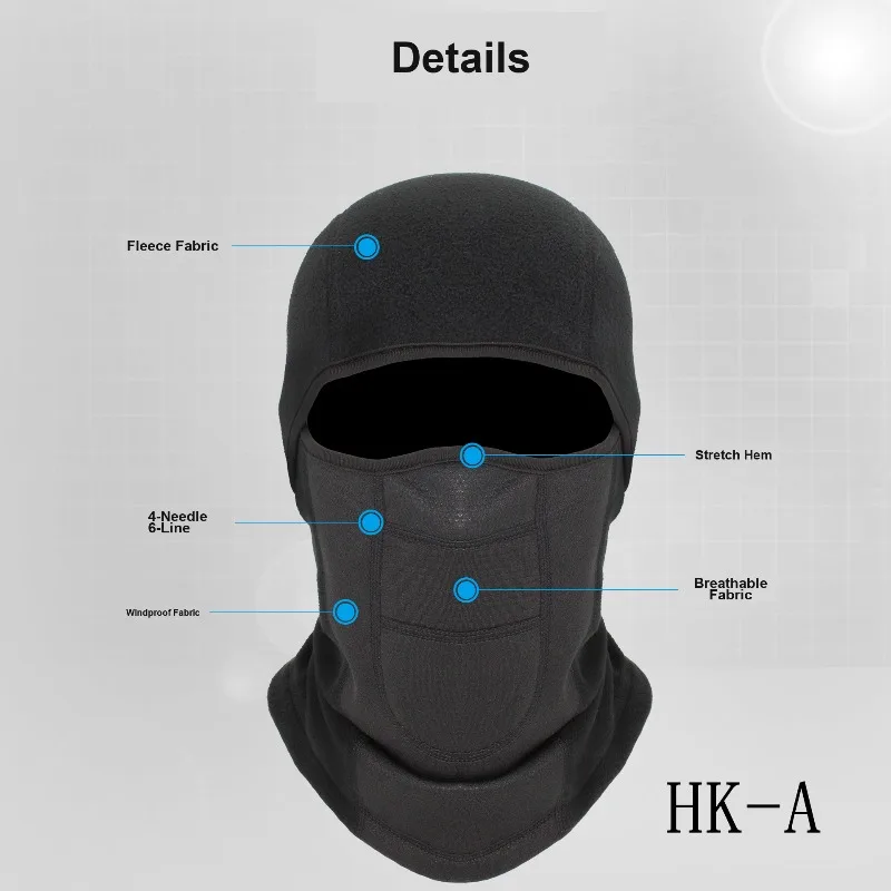 Winter Outdoor Ski Face Mask Windproof Cold Resistant Waterproof Warm Breathable Head Cover for Cycling Diving
