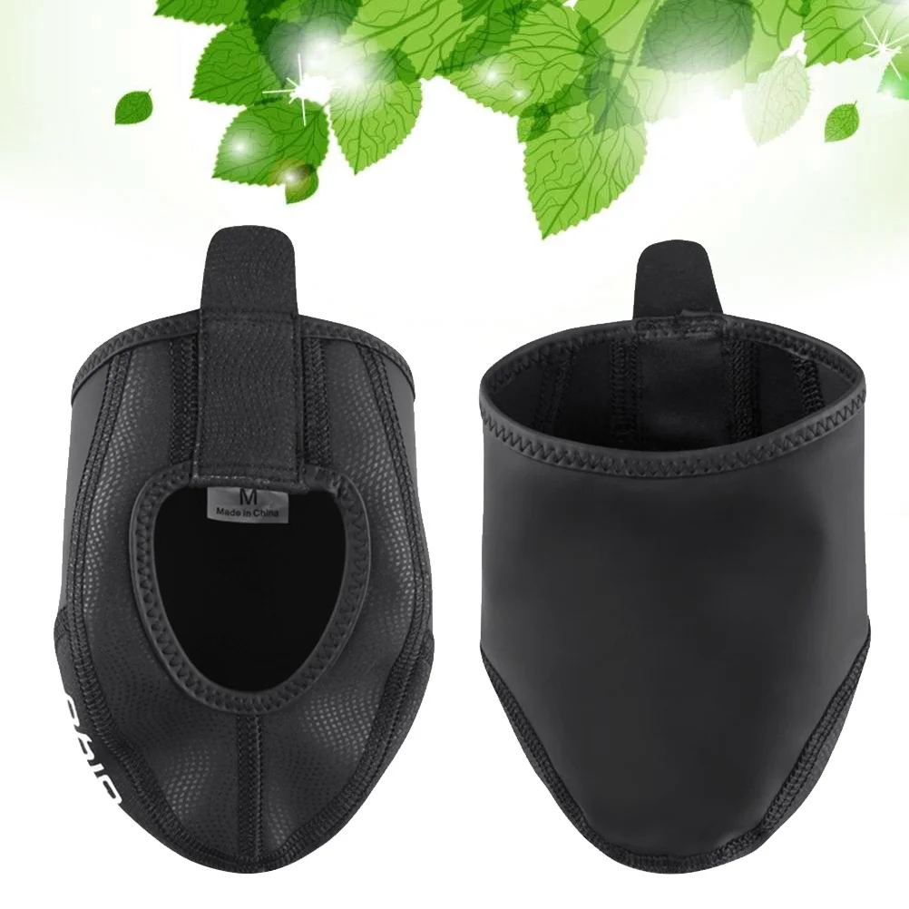 1 زوج أغطية أحذية ركوب الدراجات الدافئة يندبروف مطاطا نصف الجرموق لراكبي الدراجات حجم-S في الهواء الطلق أحذية مقاومة للماء المضادة للانزلاق #5