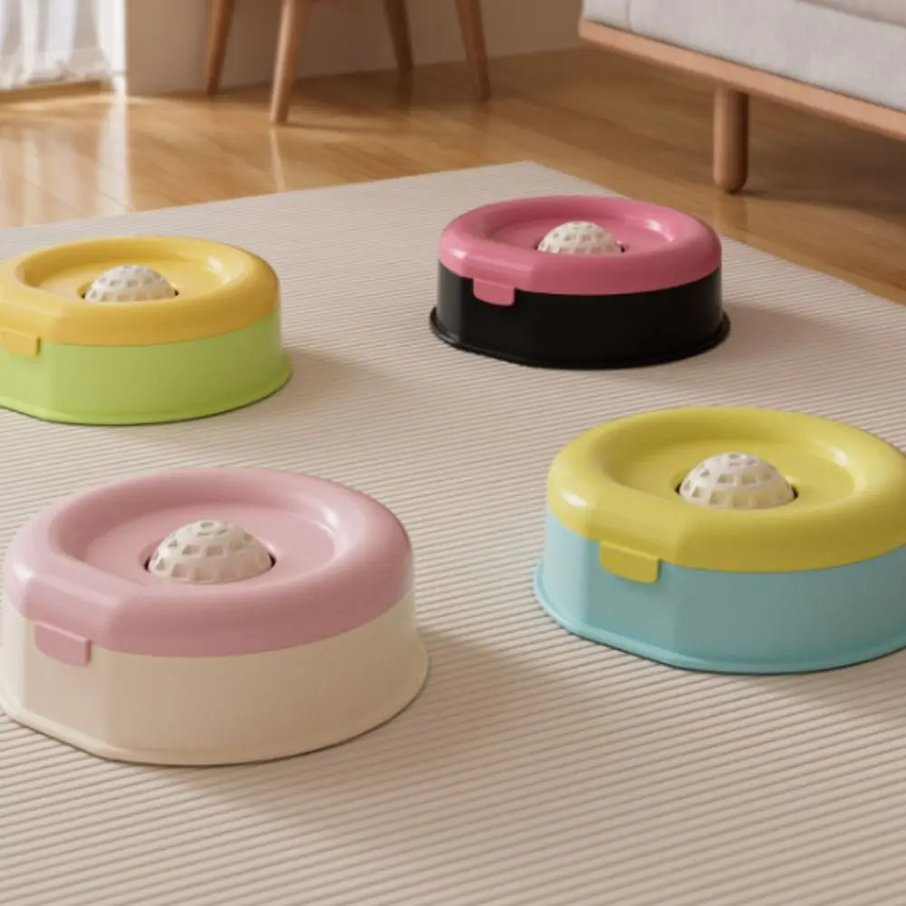 Anti-spill Dog Licking Bowl Bite Resistant Anti-Choking Slow Feeder Dog Bowl Detachable Rolling Ball Cat Yogurt Licking Plate