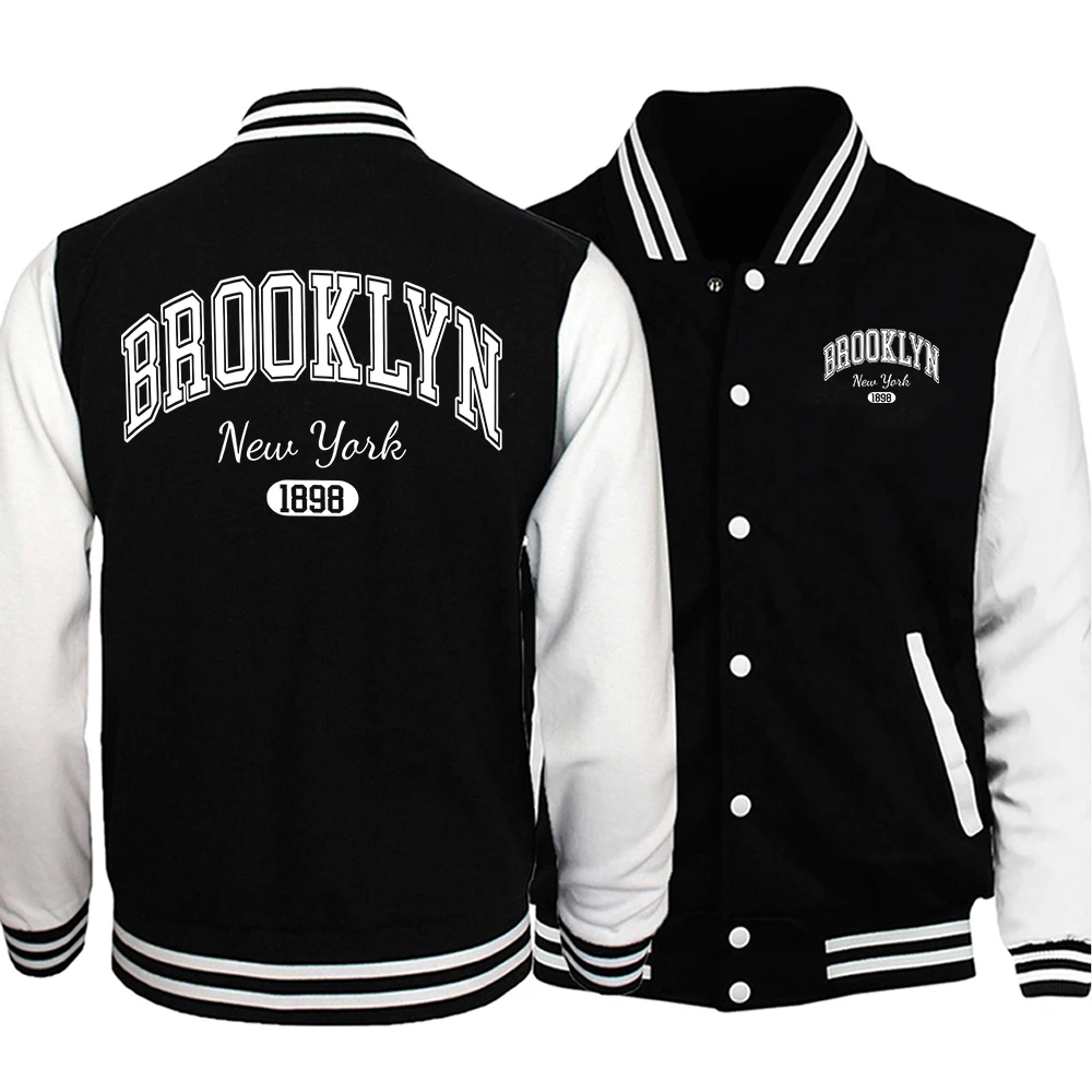 Brooklyn New York 1898 City Letter Man Jackets Preppy Style Baseball Uniforms Casual S-5Xl High Street Motion Tops