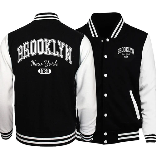 Brooklyn New York 1898 City Letter chaquetas de hombre estilo Preppy uniformes de béisbol Casual S-5Xl High Street Motion Tops