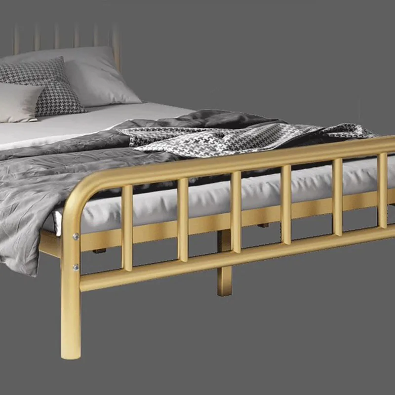 Metalowa Sypialnia Podwójne Zagłówki Łóżka Królowa Japoński Loft Luksusowa Nordic Rama Łóżka Bezpieczny Nowoczesny Design Cama Indywidualne Meble