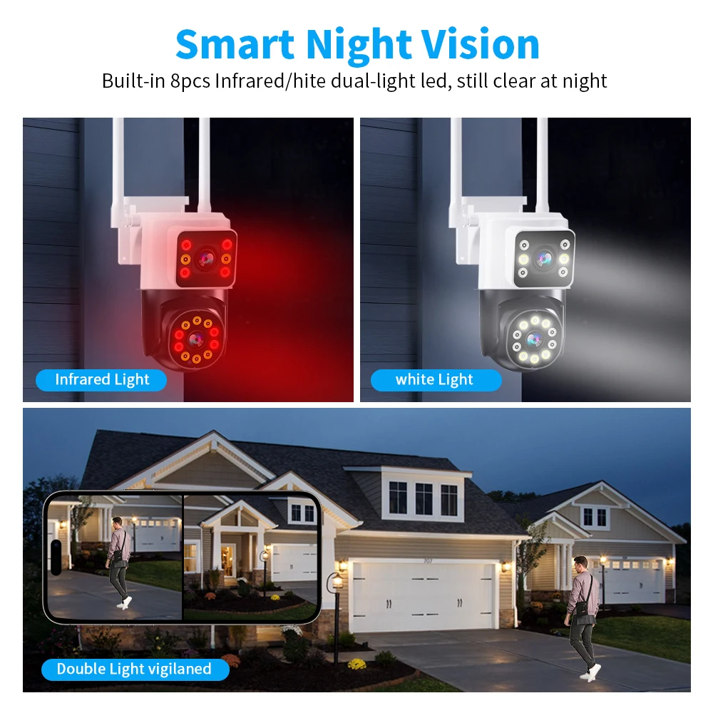 4MP 390Eyes APP security protection Wireless PTZ Intercom IP Dome Camera AI Humanoid Detection CCTV Wifi security camera