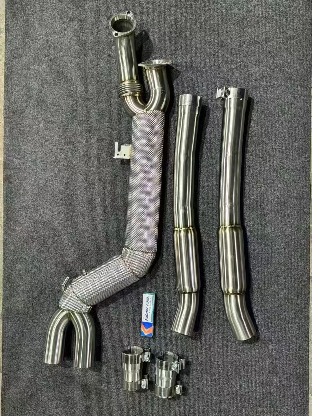 ACE Design mit vergrößertem Rohrdurchmesser 101mm/4 Zoll Einzel-Mittelrohr für BMW M3 G80 M4 G82 M2 G87 Auspuffrohr mit Hitzeschutz. – Detail 9