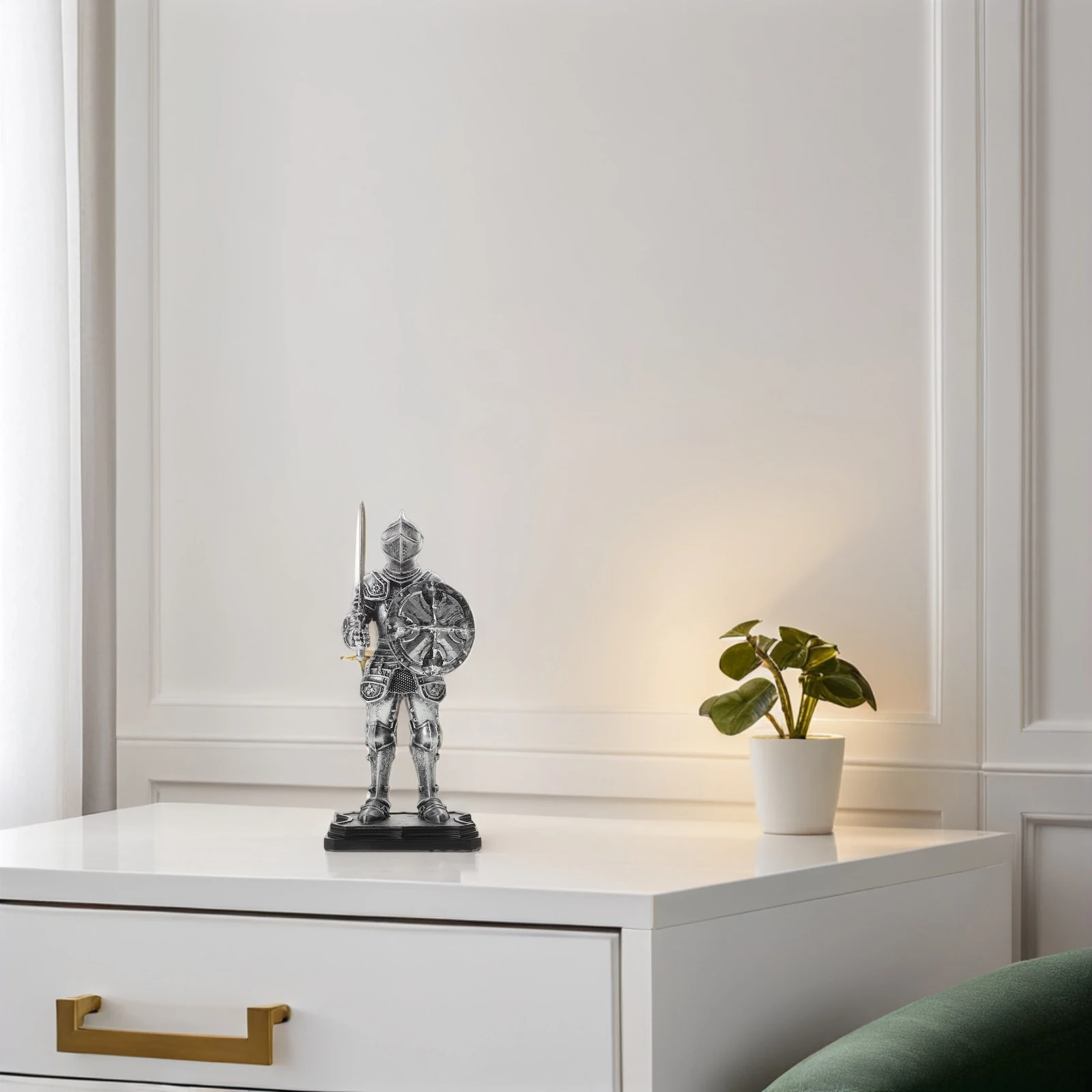 

Retro Knight Ornaments Office Decor Soldier Statue Decorations Display Sculpture