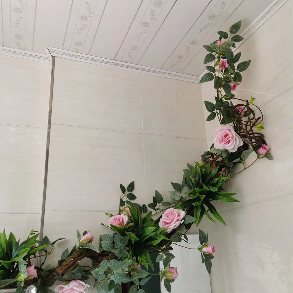 1.75 Meter Artificial Vine Green Leaf Simulation Rose Rattan Plant Branch Decoration Office DIY Rattan